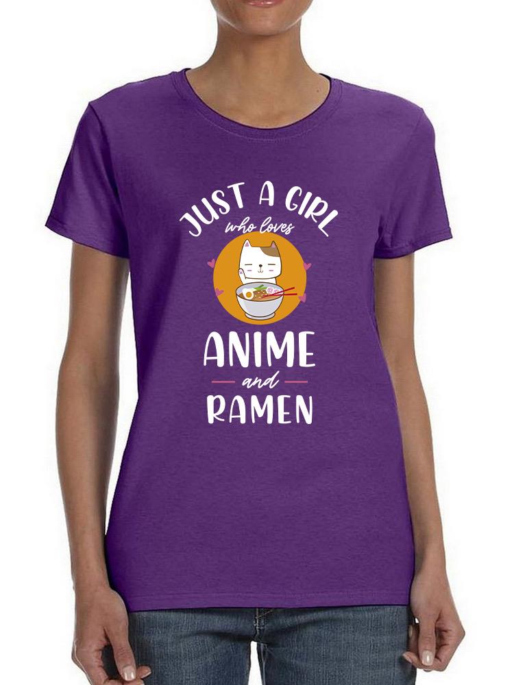 Girl That Loves Anime And Ramen T-shirt -SmartPrintsInk Designs