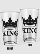 Crown King Pint Glass -SmartPrintsInk Designs