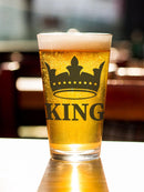 Crown King Pint Glass -SmartPrintsInk Designs