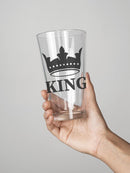 Crown King Pint Glass -SmartPrintsInk Designs