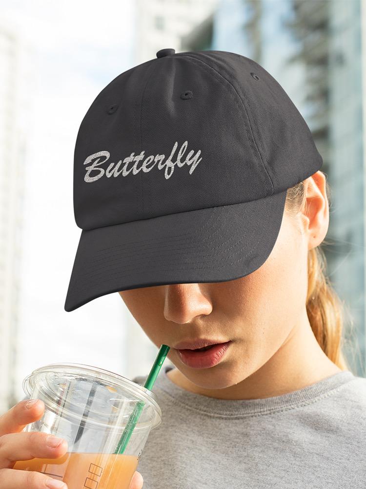 Butterfly Text Hat -SmartPrintsInk Designs