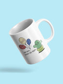 Funny Balloons And Cactus Mug -SmartPrintsInk Designs