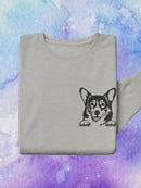 Cute Dog Sketch Sweatshirt -SmartPrintsInk Designs