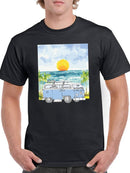 A Van In The Beach T-shirt -SmartPrintsInk Designs
