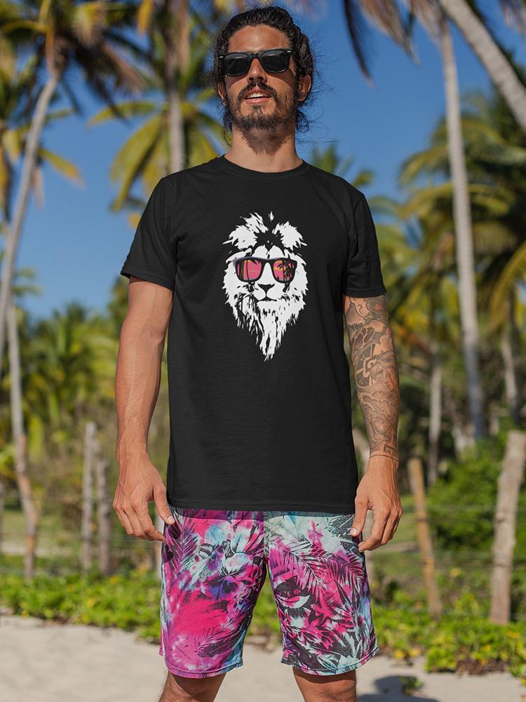 Lion With Sunglasses T-shirt -SmartPrintsInk Designs