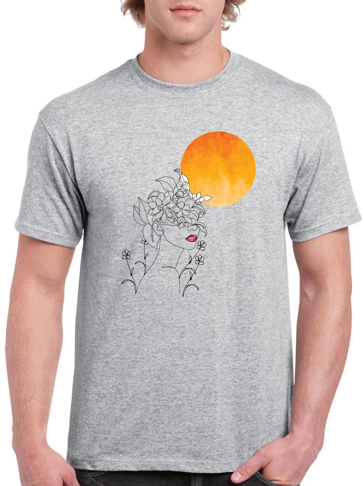 Flower Woman With The Sun T-shirt -SmartPrintsInk Designs