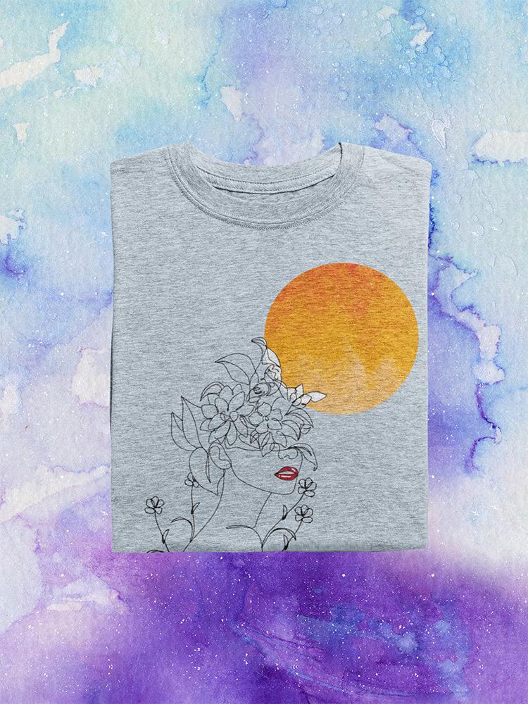Flower Woman With The Sun T-shirt -SmartPrintsInk Designs