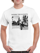 Where The Sunsets T-shirt -SmartPrintsInk Designs