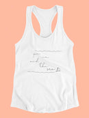 You, Me, And The Sea Racerback Tank -SmartPrintsInk Designs