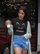 I Love You Purr Shaped T-shirt -SmartPrintsInk Designs