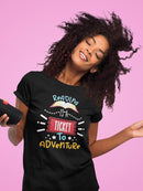 A Ticket To Adventure Shaped T-shirt -SmartPrintsInk Designs