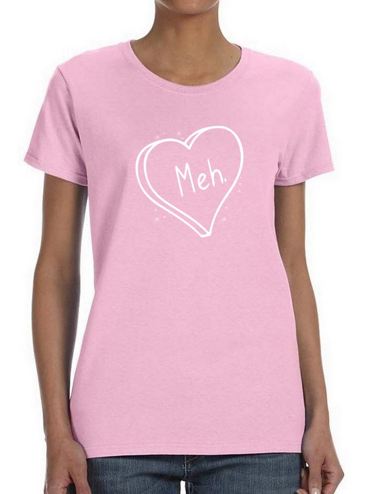 Meh Heart T-shirt -SmartPrintsInk Designs