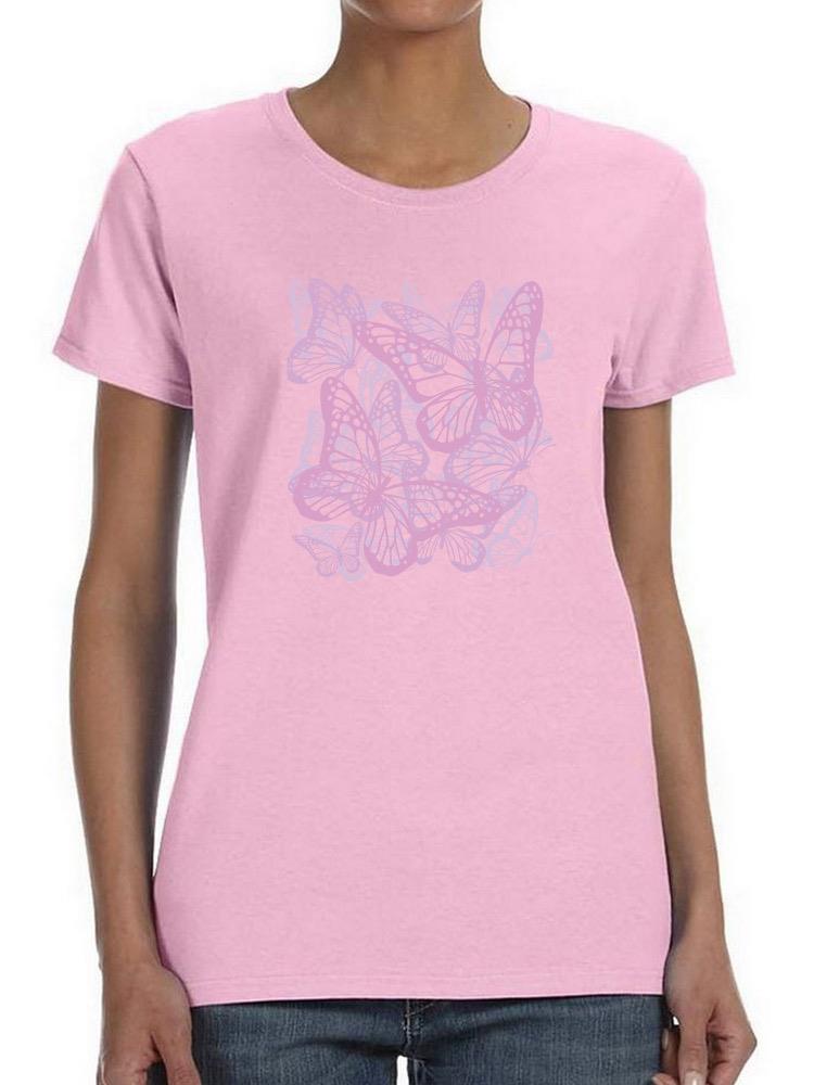 Pink Butterflies T-shirt -SmartPrintsInk Designs