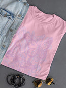 Pink Butterflies T-shirt -SmartPrintsInk Designs