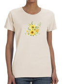 Yellow Flowers T-shirt -SmartPrintsInk Designs