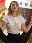 Yellow Flowers T-shirt -SmartPrintsInk Designs