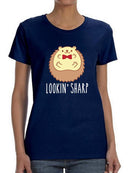 Lookin' Sharp Hedgehog Shaped T-shirt -SmartPrintsInk Designs