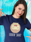 Lookin' Sharp Hedgehog Shaped T-shirt -SmartPrintsInk Designs