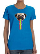 Pug Puke Rainbow T-shirt -SmartPrintsInk Designs