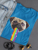 Pug Puke Rainbow T-shirt -SmartPrintsInk Designs