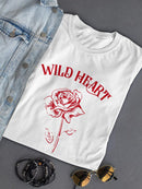 Wild Heart Flower Shaped T-shirt -SmartPrintsInk Designs