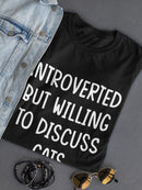Introverted Cat Lover Shaped T-shirt -SmartPrintsInk Designs