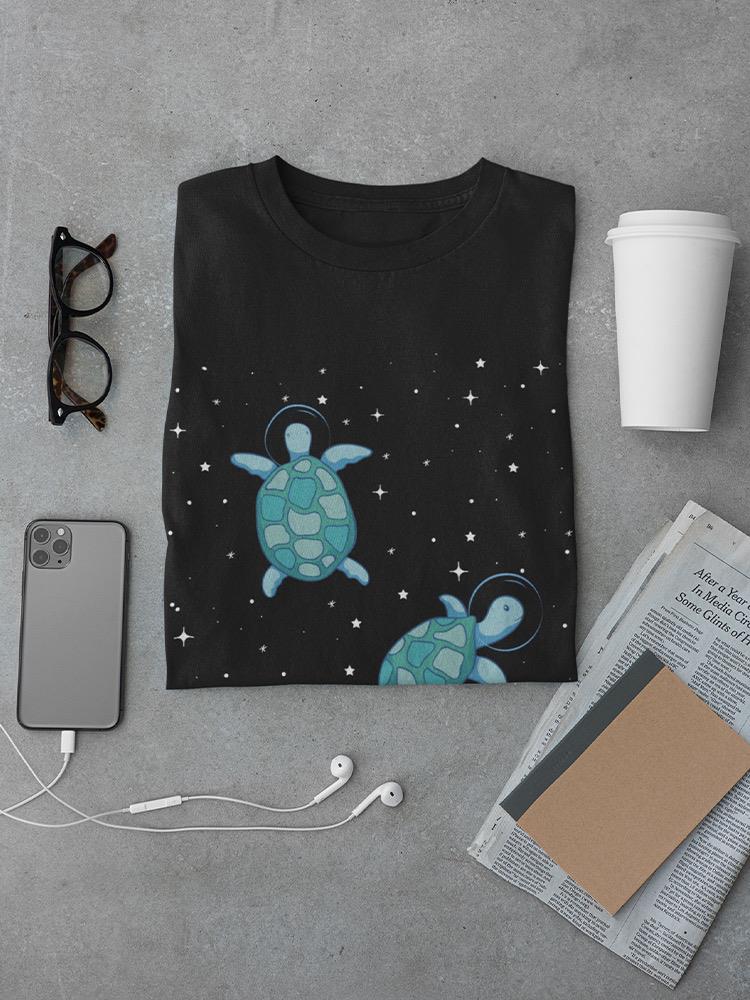 Turtle Astronaut T-shirt -SmartPrintsInk Designs