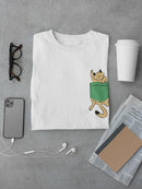Kitten Pocket T-shirt -SmartPrintsInk Designs