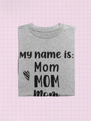 My Name Is Mom Shaped T-shirt -SmartPrintsInk Designs
