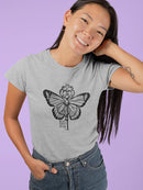 Butterfly Key Shaped T-shirt -SmartPrintsInk Designs