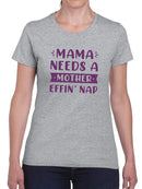 Mama Needs A Nap Shaped T-shirt -SmartPrintsInk Designs