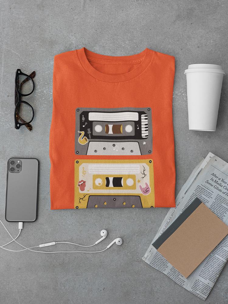 Retro Cassettes Art T-shirt -SmartPrintsInk Designs