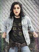 Sun And Moon Icons Shaped T-shirt -SmartPrintsInk Designs