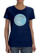 Wave Pattern Shaped T-shirt -SmartPrintsInk Designs