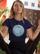 Wave Pattern Shaped T-shirt -SmartPrintsInk Designs