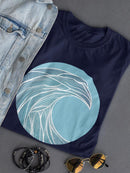 Wave Pattern Shaped T-shirt -SmartPrintsInk Designs