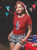 Peace Sign American Flag Shaped T-shirt -SmartPrintsInk Designs