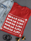 Woman Kind Shaped T-shirt -SmartPrintsInk Designs