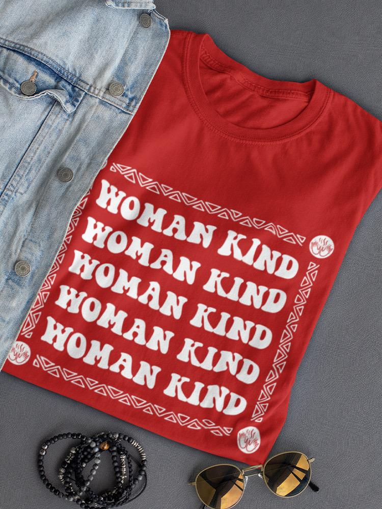 Woman Kind Shaped T-shirt -SmartPrintsInk Designs