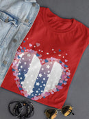Hearts And Stars Shaped T-shirt -SmartPrintsInk Designs