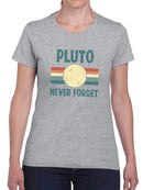 Pluto Never Forget Shaped T-shirt -SmartPrintsInk Designs