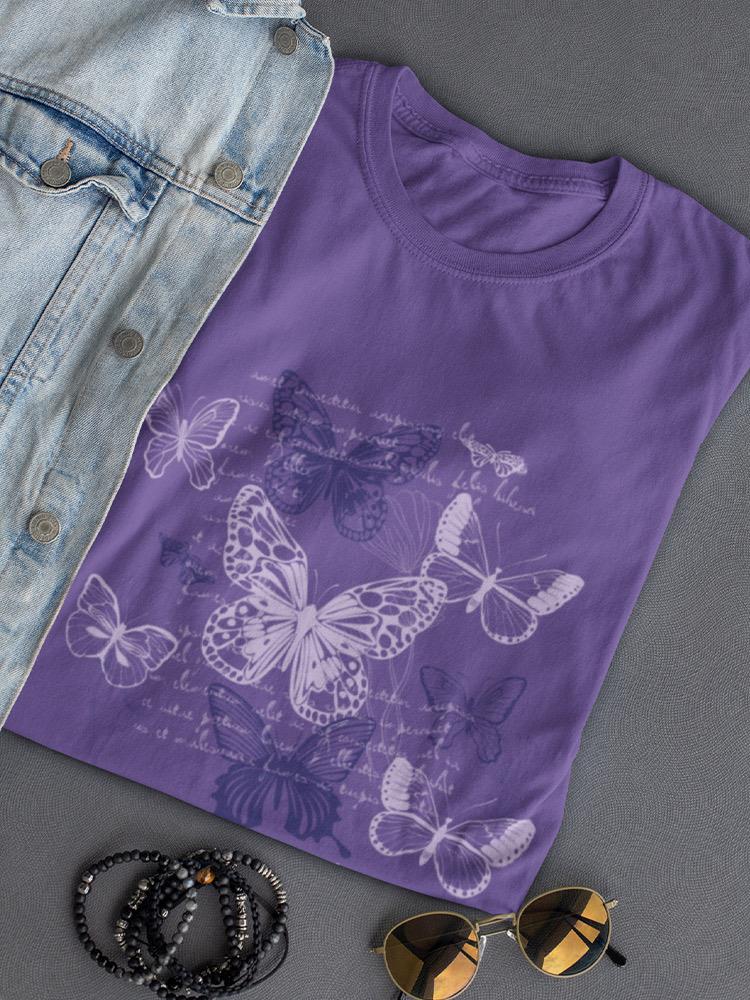 Beautiful Butterflies Art Shaped T-shirt -SmartPrintsInk Designs