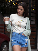 Funny Pug With Umbrella Shaped T-shirt -SmartPrintsInk Designs