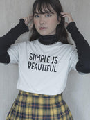Simple Is Beautiful Shaped T-shirt -SmartPrintsInk Designs