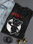 Kawaii Cat And Ramen Shaped T-shirt -SmartPrintsInk Designs