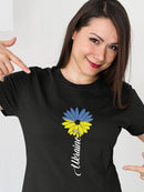 Ukraine Sunflower Shaped T-shirt -SmartPrintsInk Designs