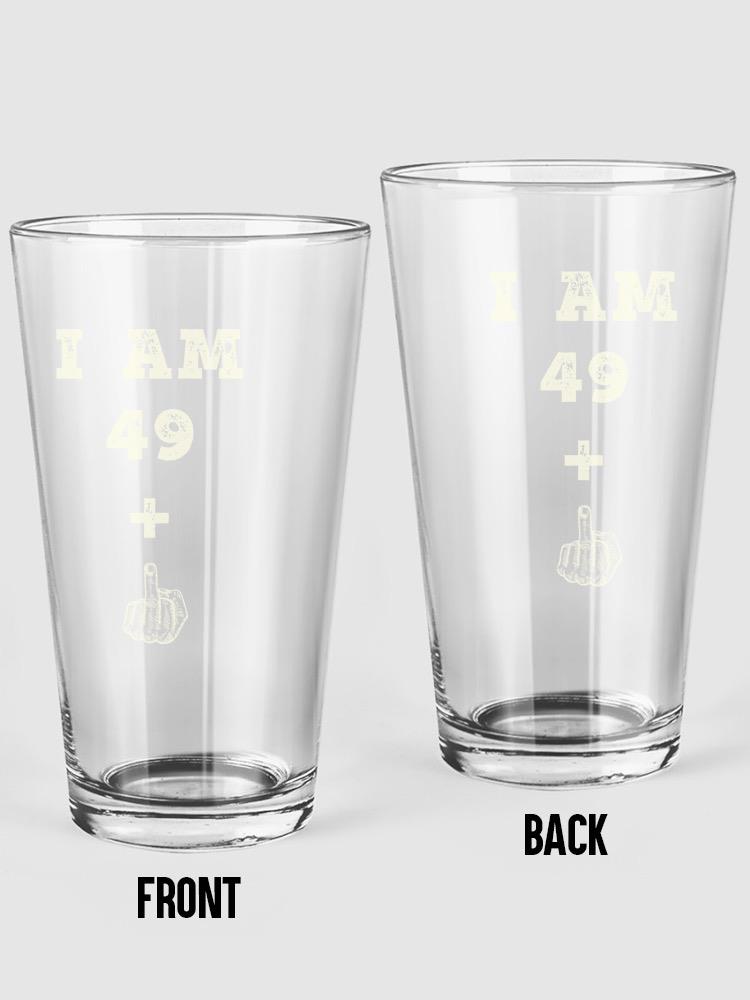 49 Plus One Pint Glass -SmartPrintsInk Designs