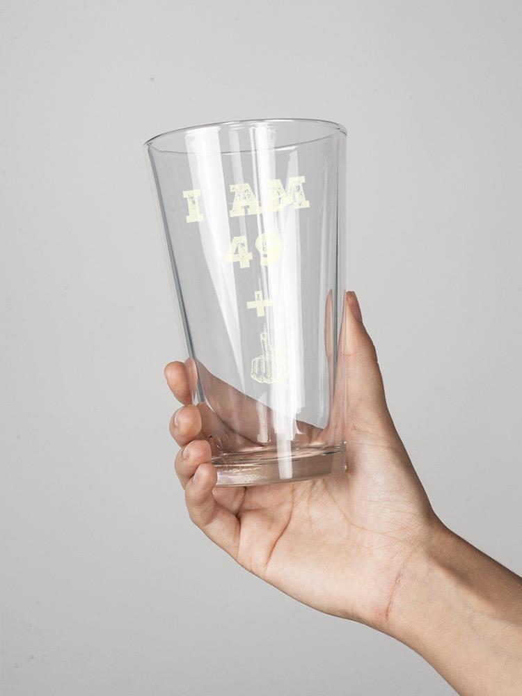 49 Plus One Pint Glass -SmartPrintsInk Designs