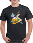 Kitten With A Burger T-shirt -SmartPrintsInk Designs