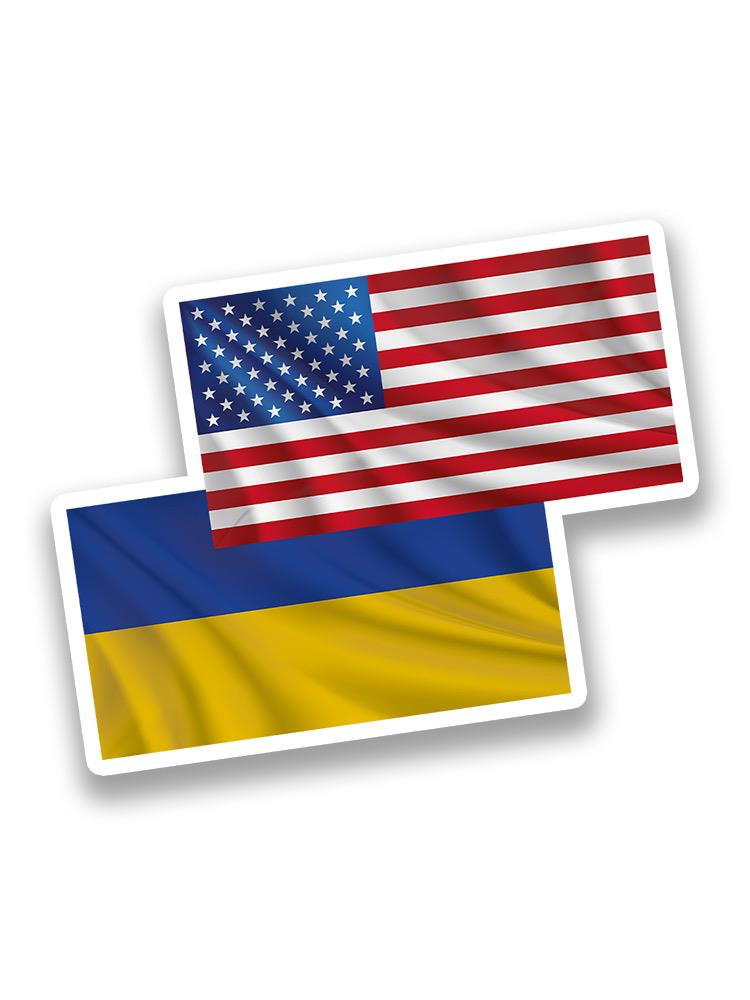America And Ukrania Sticker -SmartPrintsInk Designs